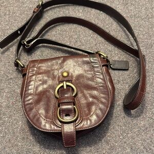 Coach Dark Brown Leather Crossbody Bag